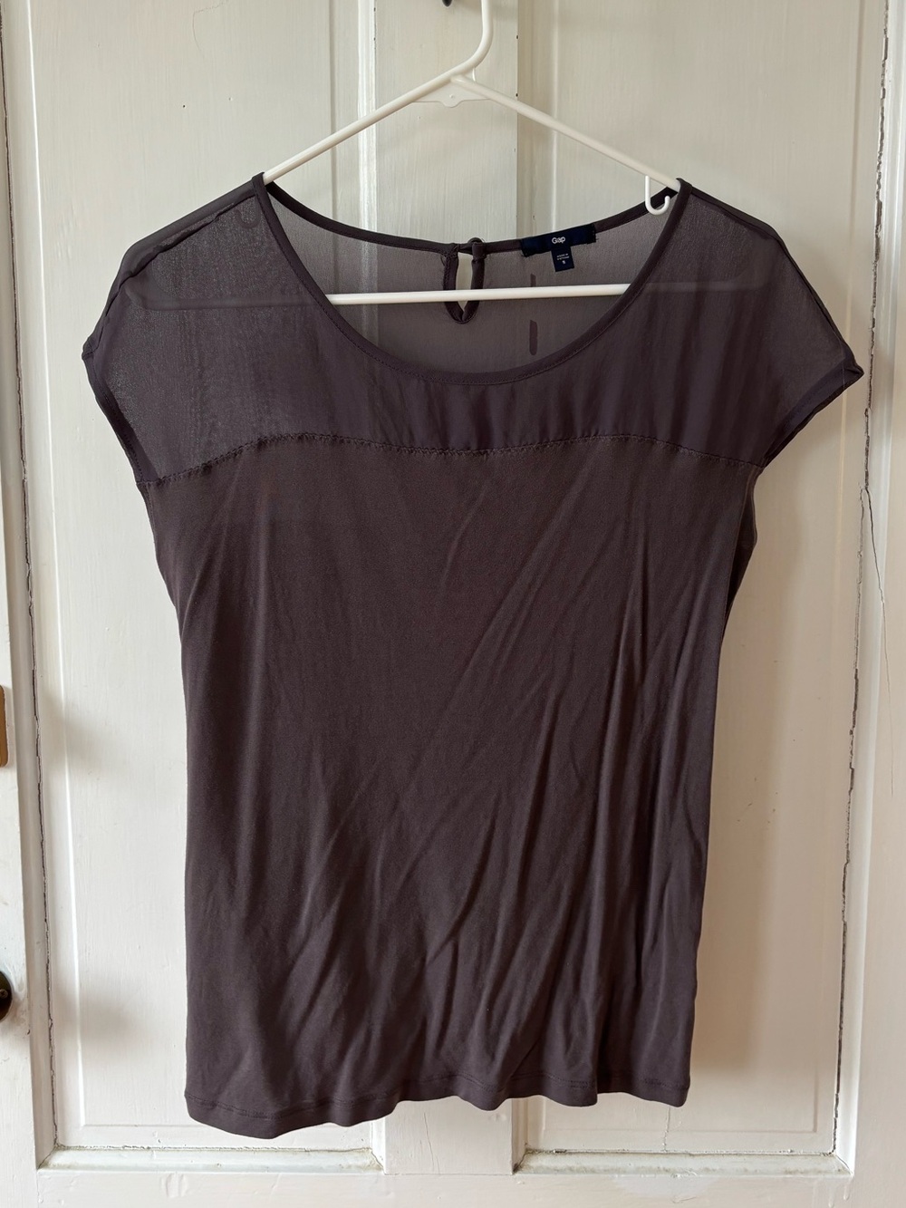 Gap Tee with Sheer Top